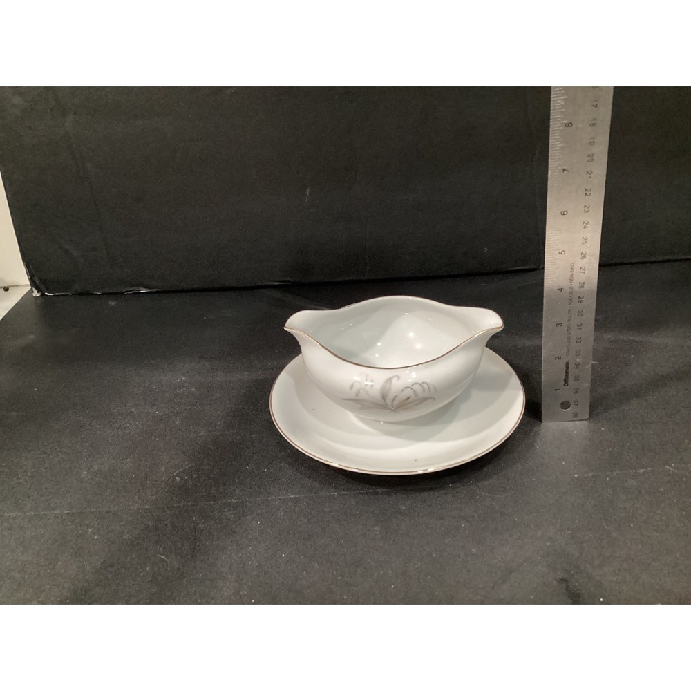 Vintage Kaysons Fine China "Golden Rhapsody" 1961 Gravy Bowl with Attached Plate
